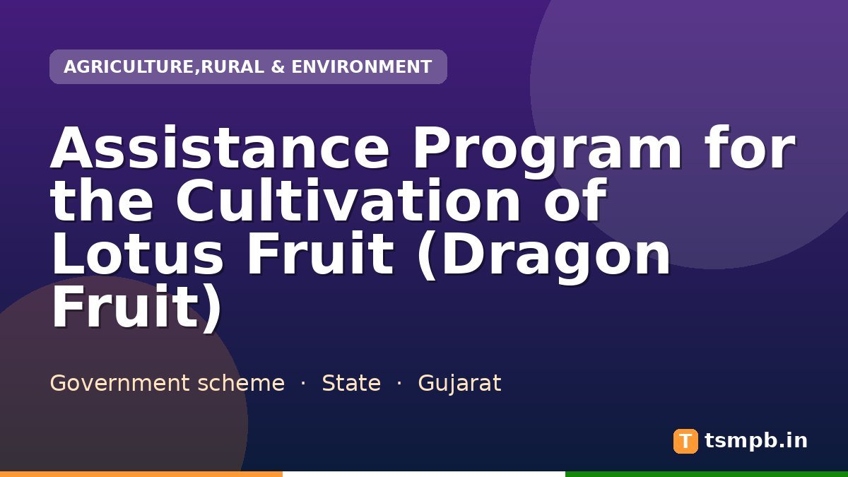 Assistance Program for the Cultivation of Lotus Fruit (Dragon Fruit)