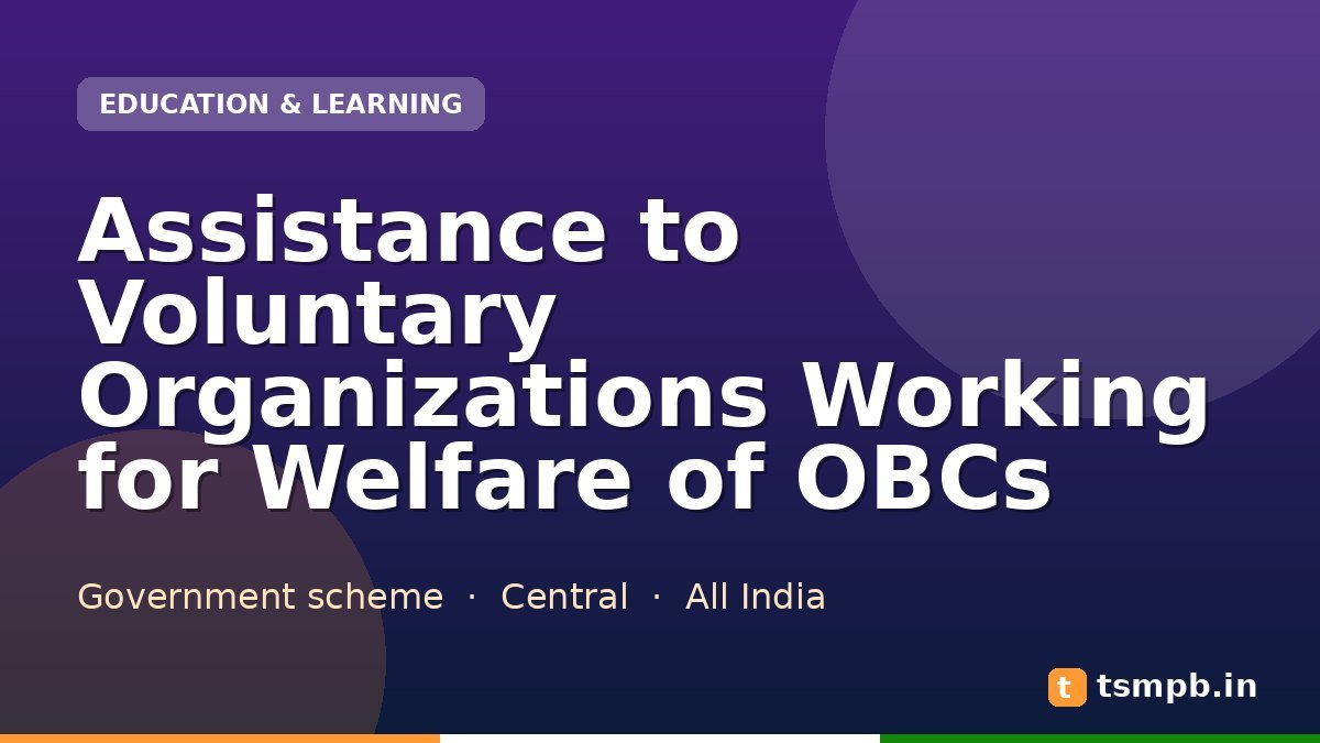 Assistance to Voluntary Organizations Working for Welfare of OBCs