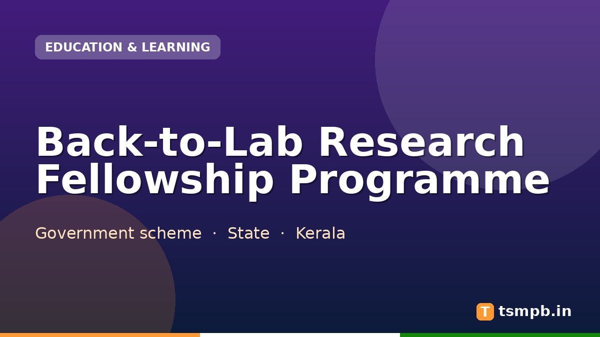 Back-to-Lab Research Fellowship Programme