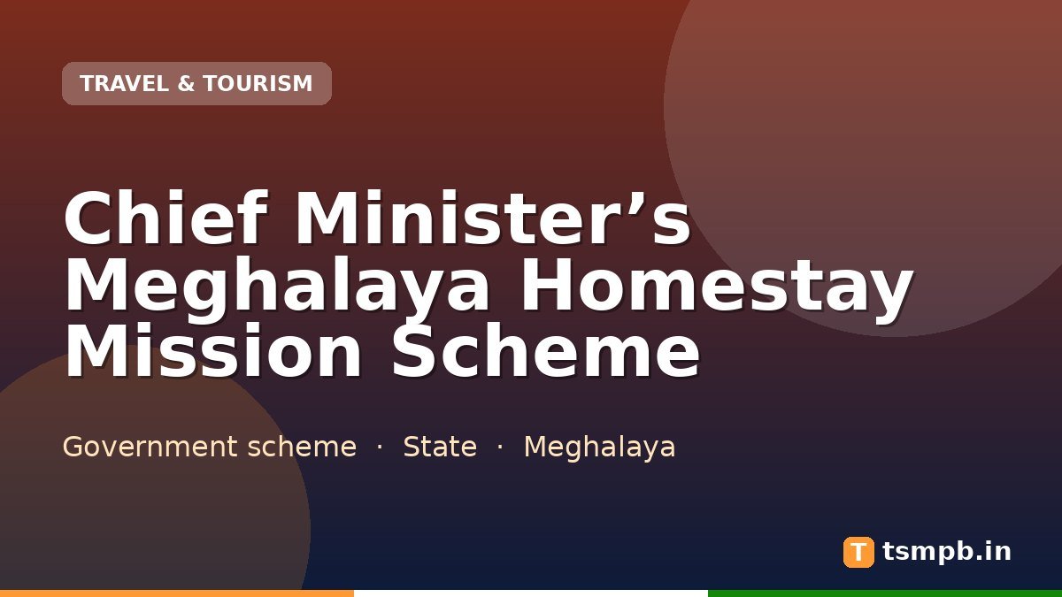 Chief Minister’s Meghalaya Homestay Mission Scheme