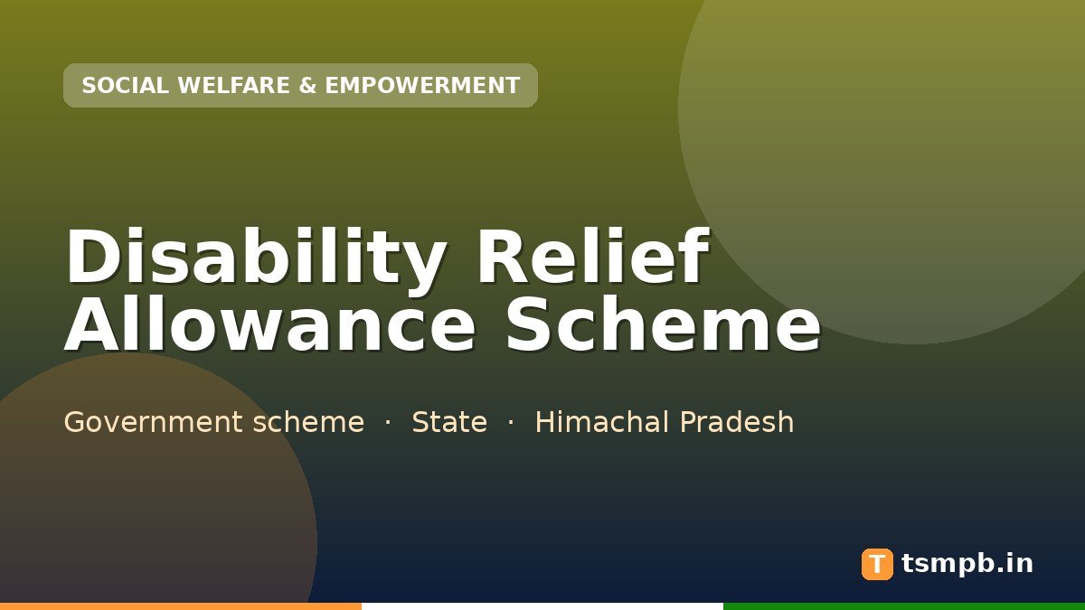 Disability Relief Allowance Scheme