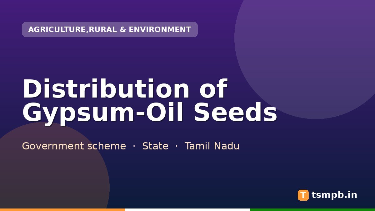 Distribution of Gypsum-Oil Seeds