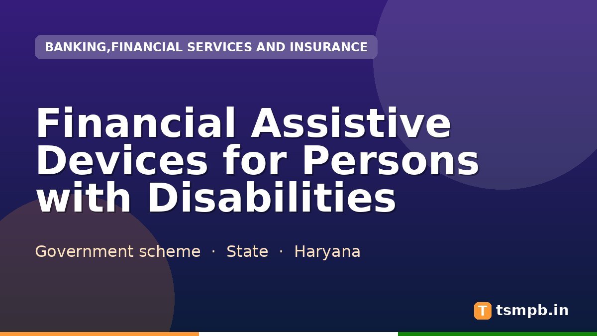 Financial Assistive Devices for Persons with Disabilities