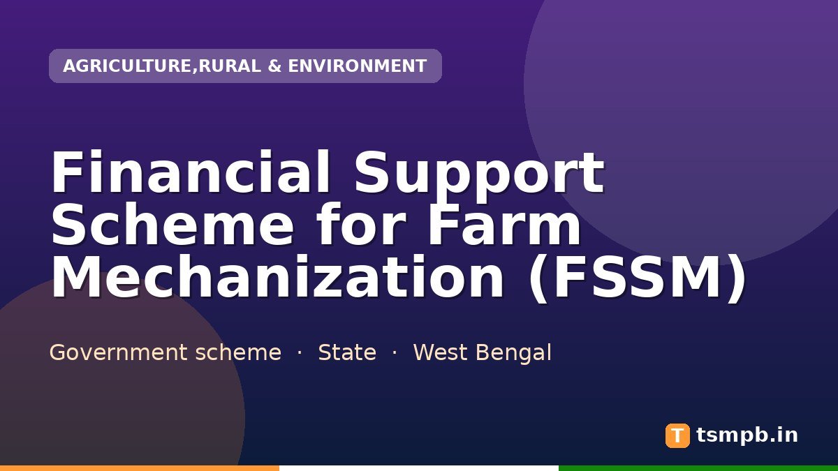 Financial Support Scheme for Farm Mechanization (FSSM)