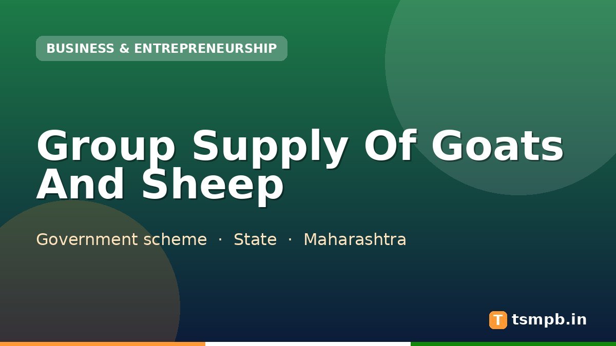 Group Supply Of Goats And Sheep