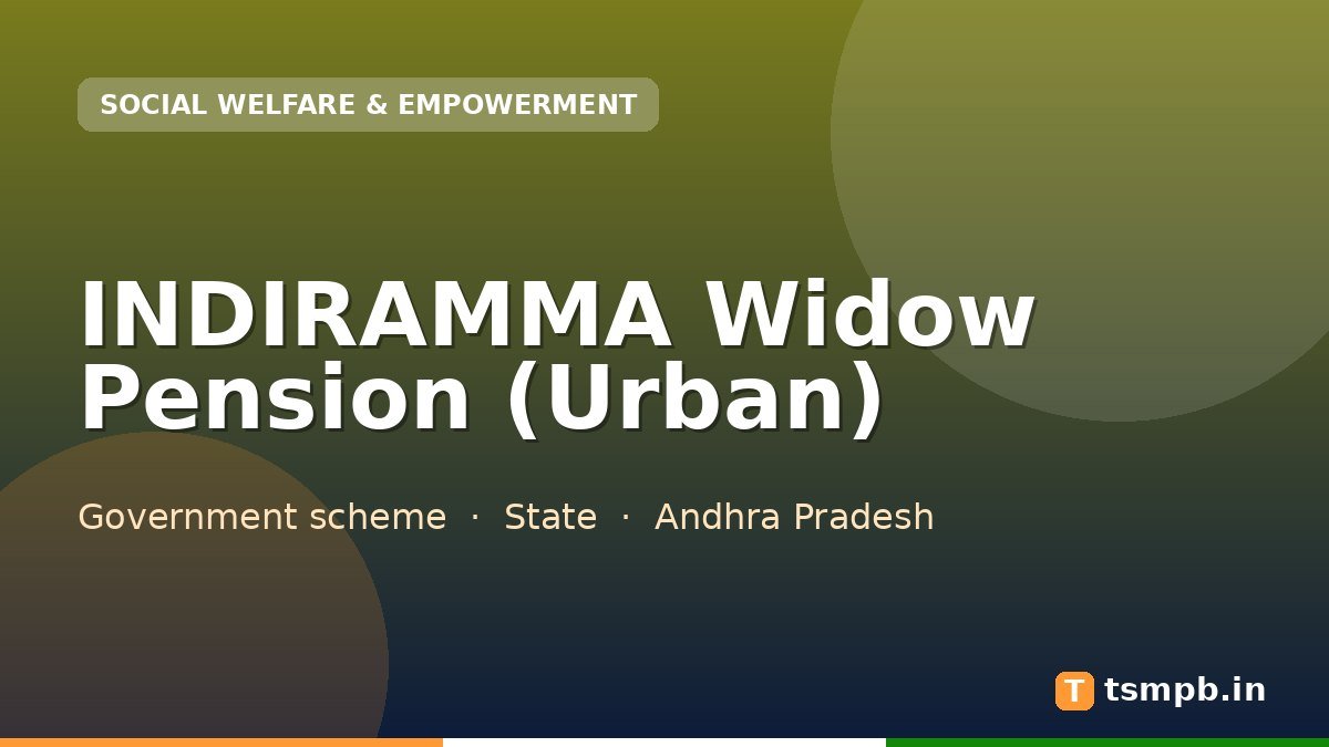 INDIRAMMA Widow Pension (Urban)