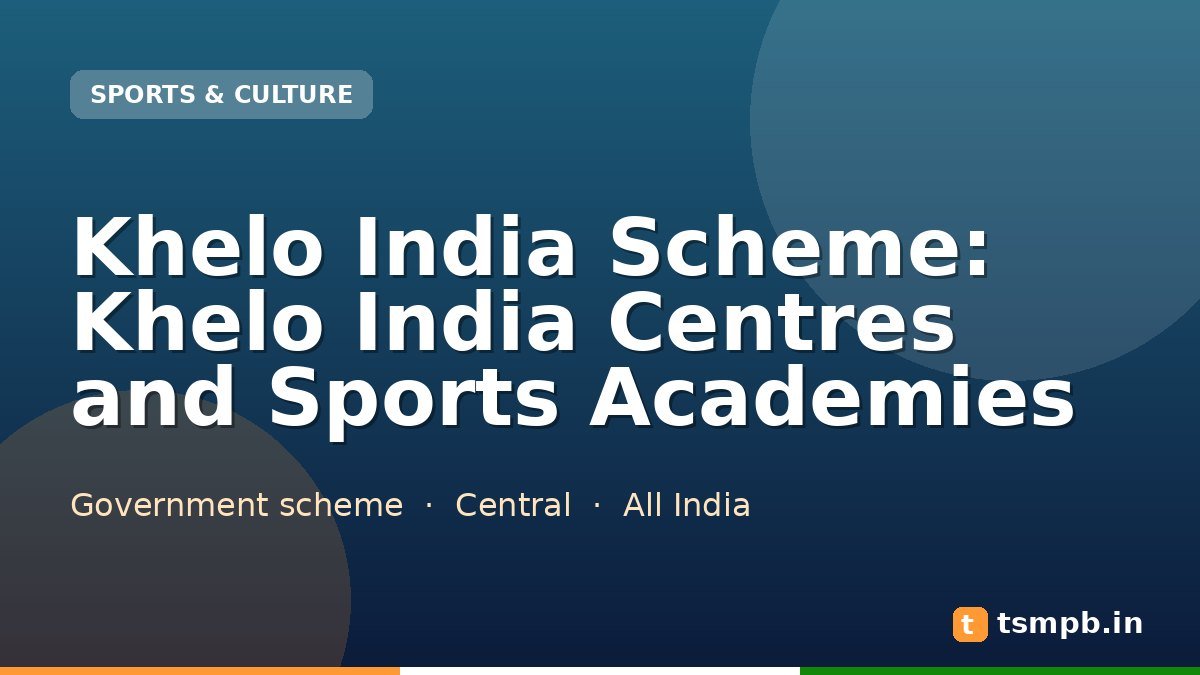 Khelo India Scheme: Khelo India Centres and Sports Academies