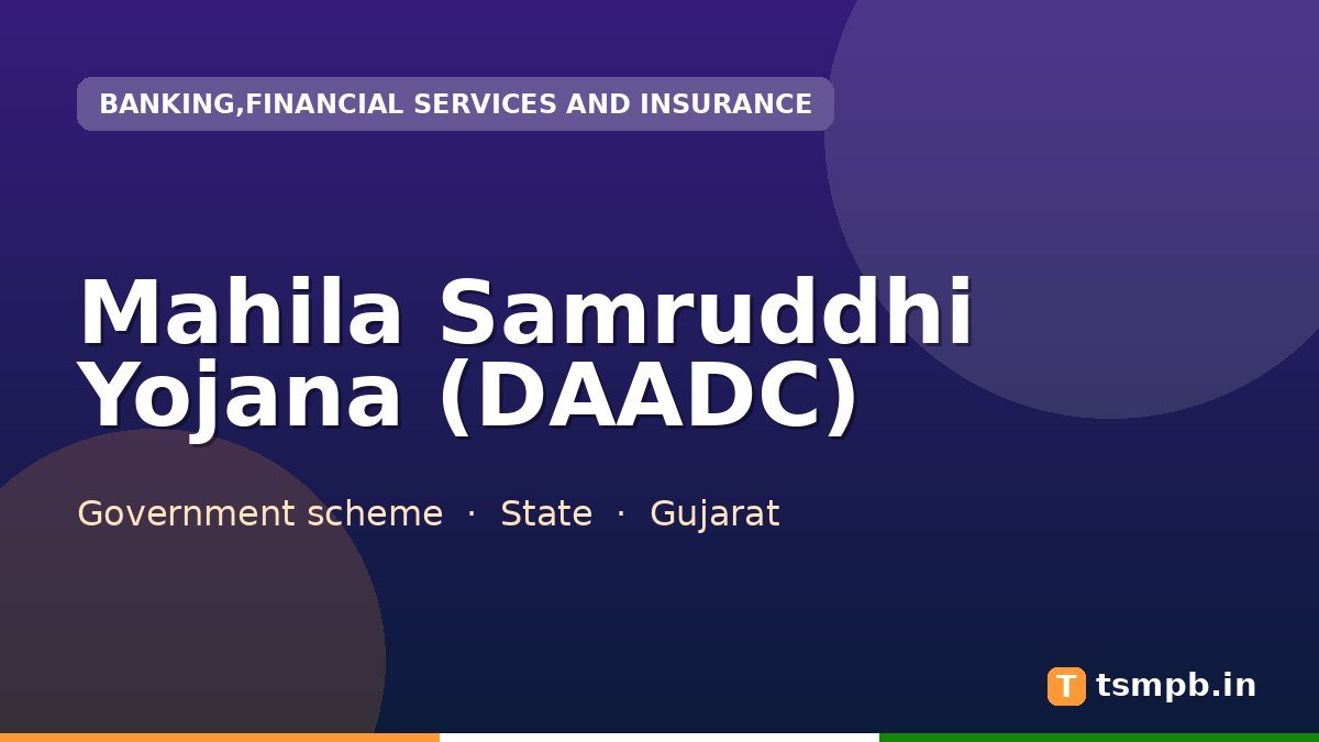Mahila Samruddhi Yojana (DAADC)