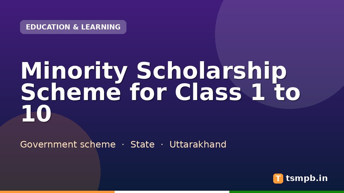 Minority Scholarship Scheme for Class 1 to 10