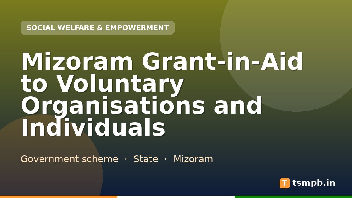 Mizoram Grant-in-Aid to Voluntary Organisations and Individuals