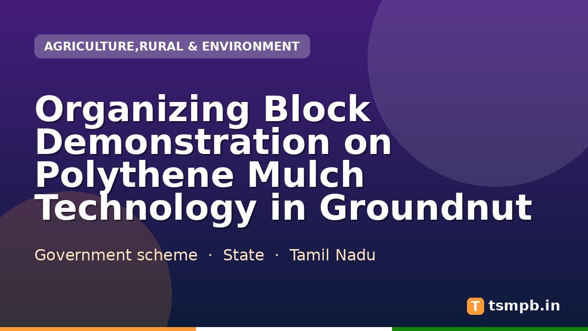 Organizing Block Demonstration on Polythene Mulch Technology in Groundnut