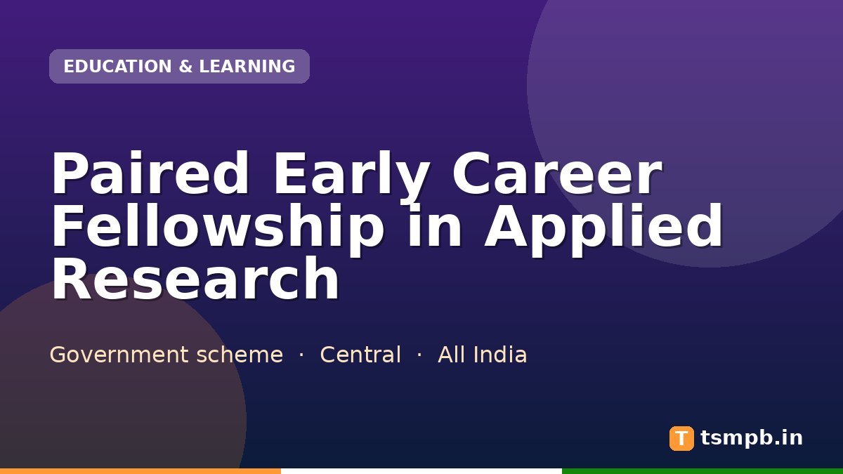 Paired Early Career Fellowship in Applied Research