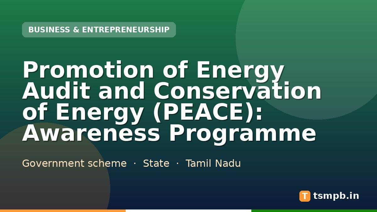 Promotion of Energy Audit and Conservation of Energy (PEACE): Awareness Programme