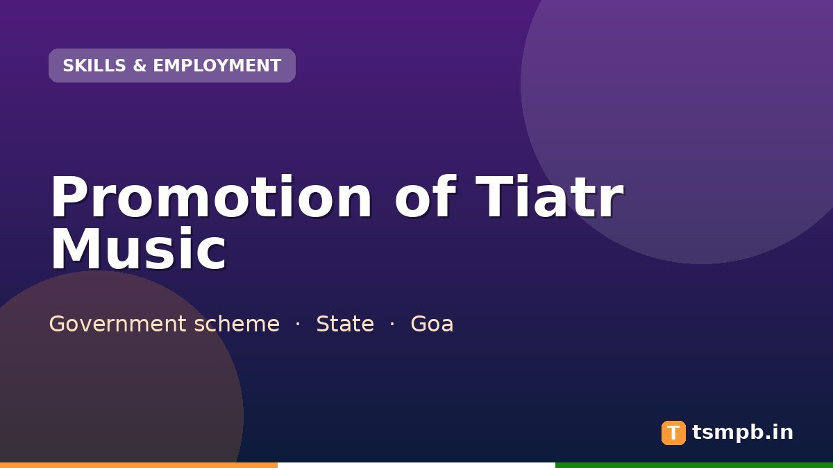 Promotion of Tiatr Music