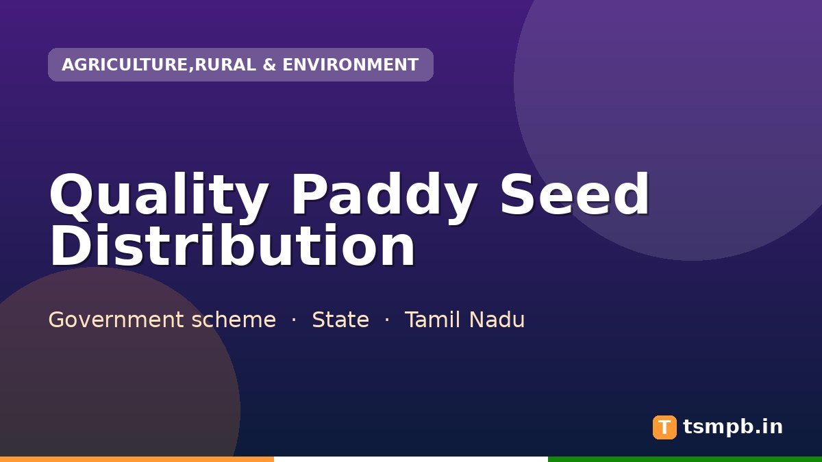 Quality Paddy Seed Distribution