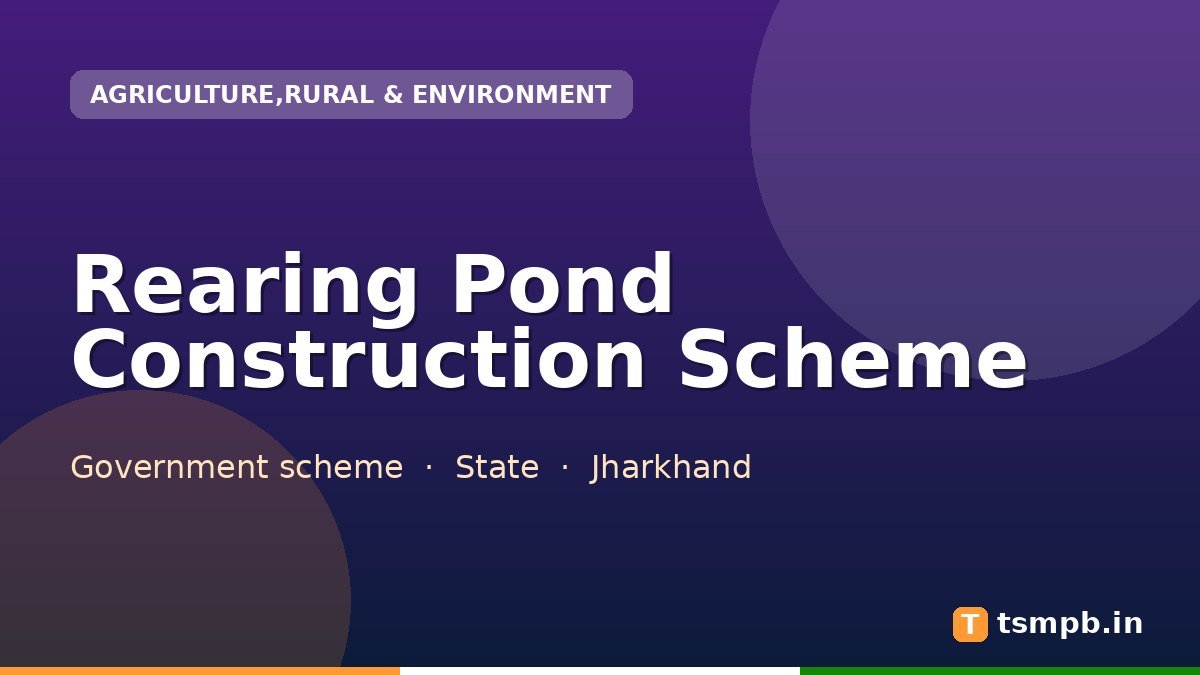Rearing Pond Construction Scheme