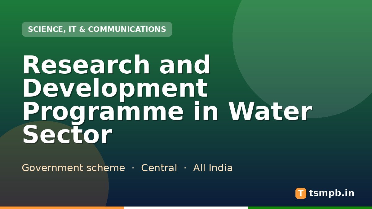 Research and Development Programme in Water Sector