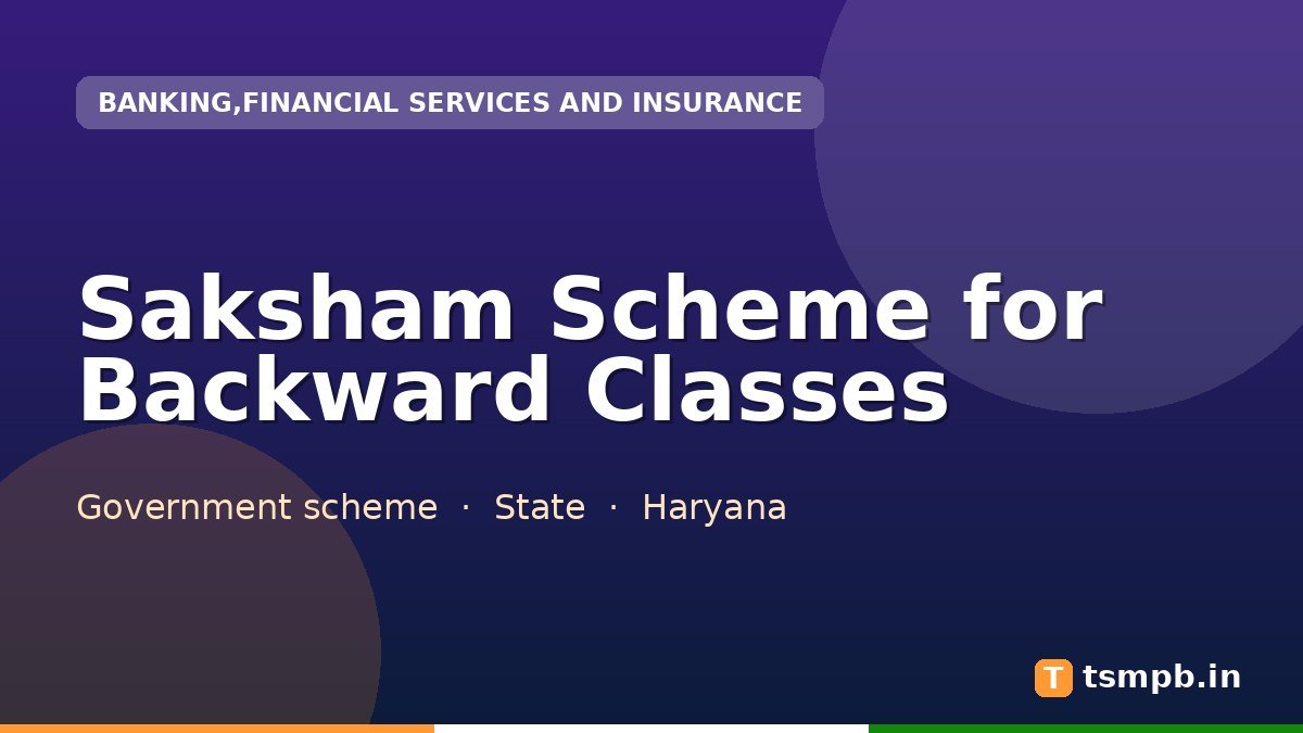 Saksham Scheme for Backward Classes