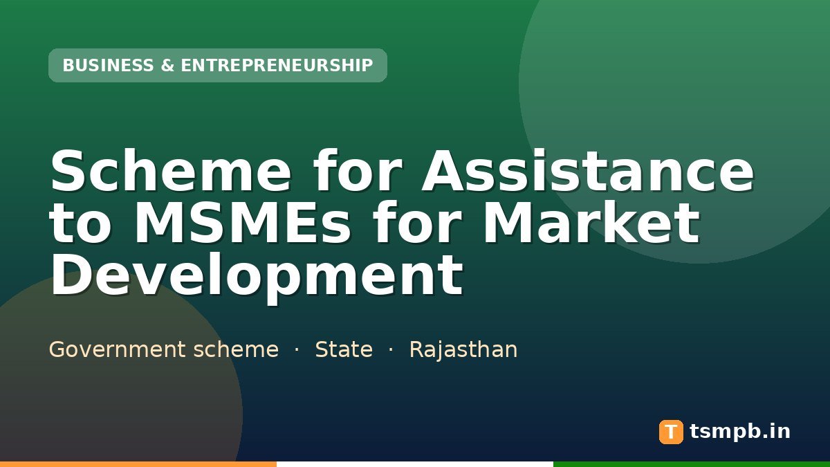 Scheme for Assistance to MSMEs for Market Development