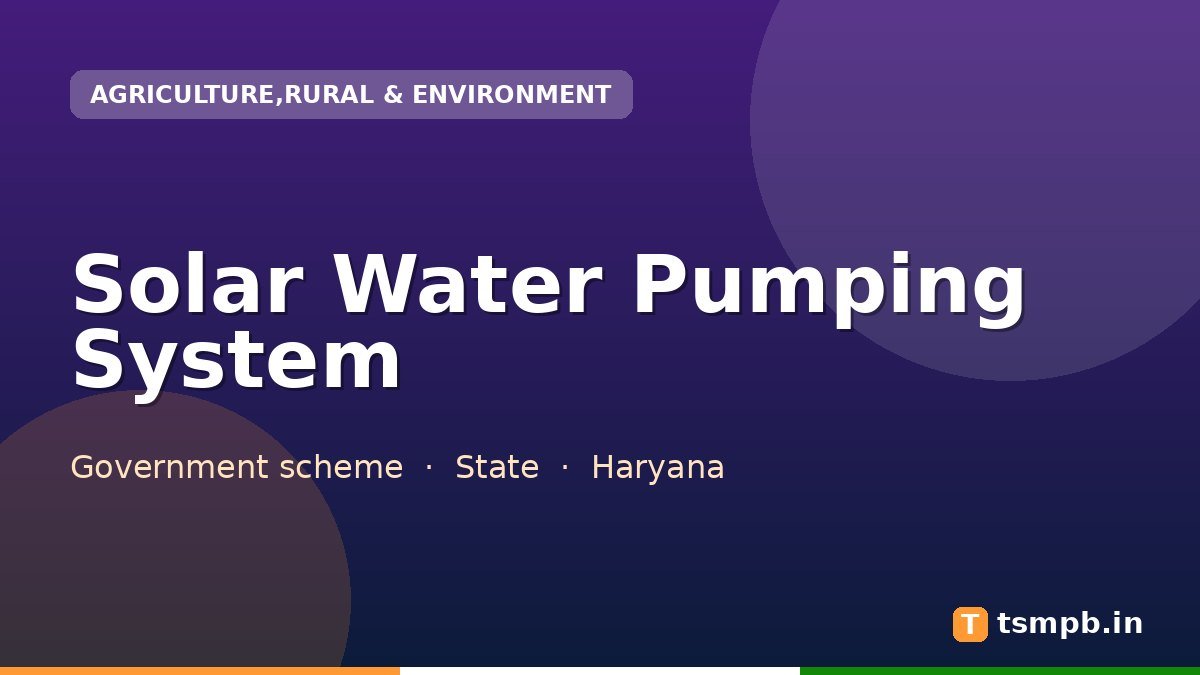 Solar Water Pumping System