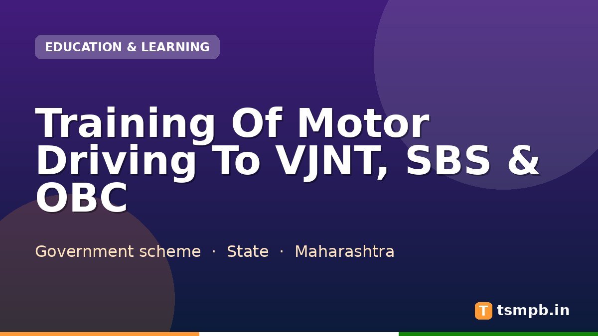 Training Of Motor Driving To VJNT, SBS & OBC