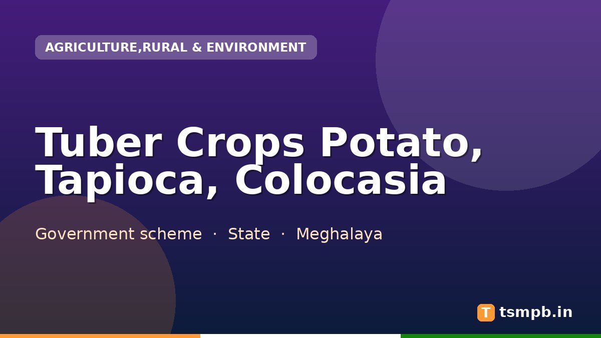 Tuber Crops Potato, Tapioca, Colocasia