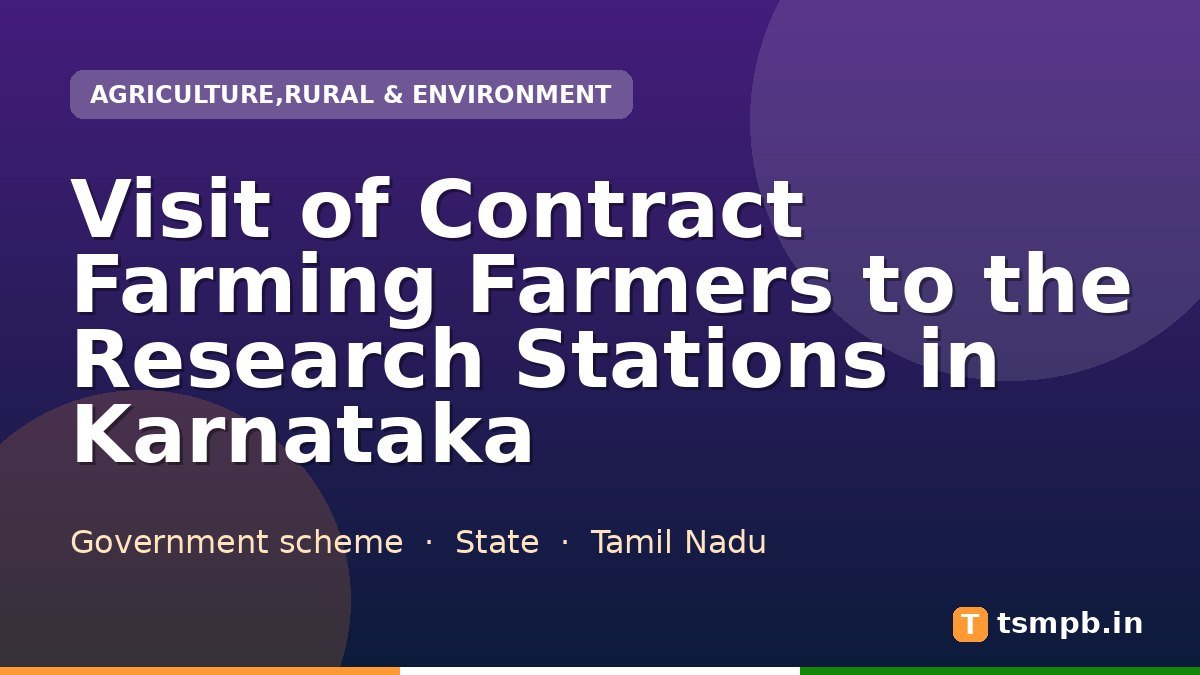 Visit of Contract Farming Farmers to the Research Stations in Karnataka