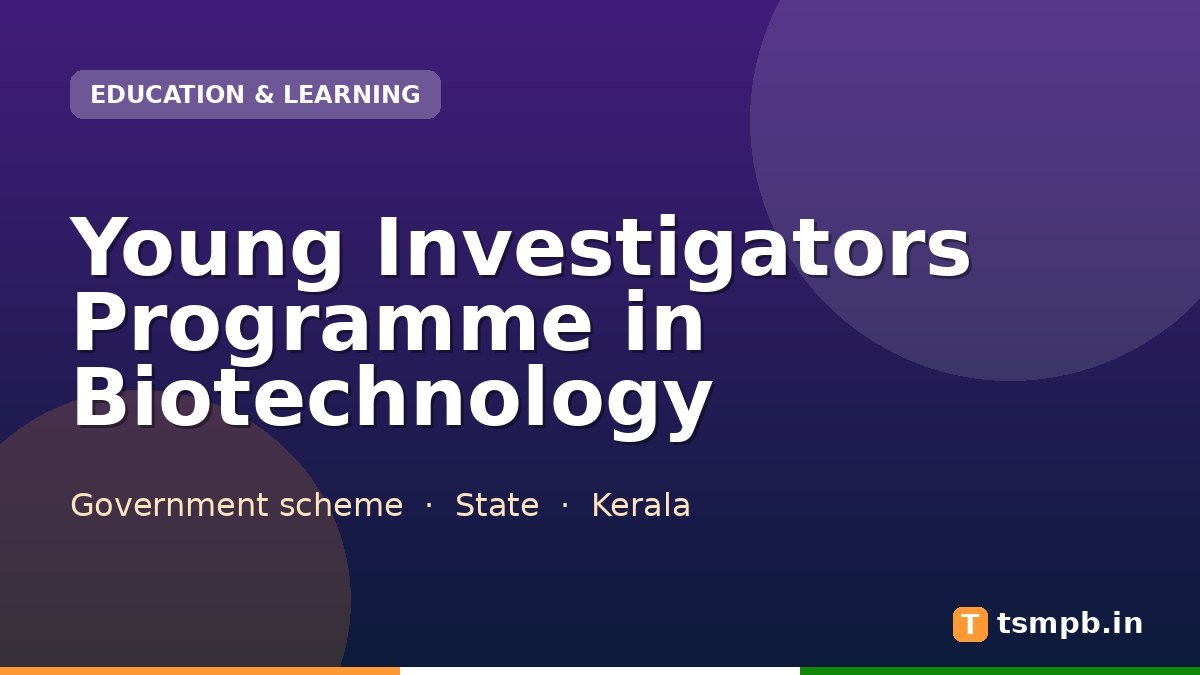 Young Investigators Programme in Biotechnology